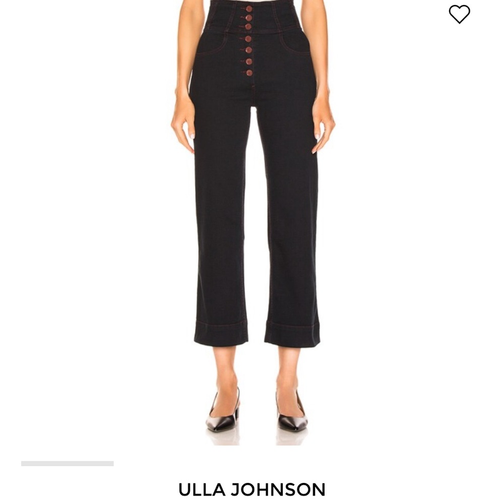 Ulla Johnson size 10 high waisted Ellis jeans in noir